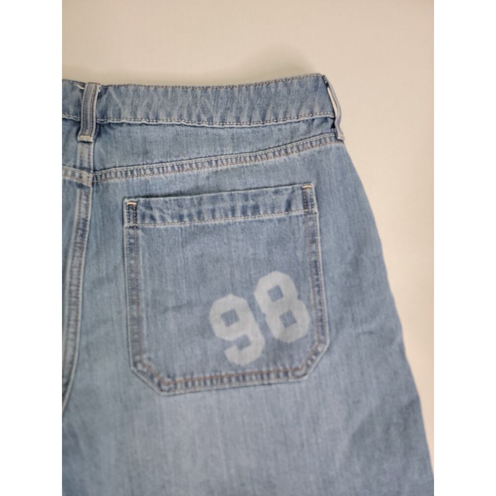 Hollister Jean Shorts Womens SZ 32 Low Rise Baggy Jort Cutoff 100% Cotton - Picture 8 of 8